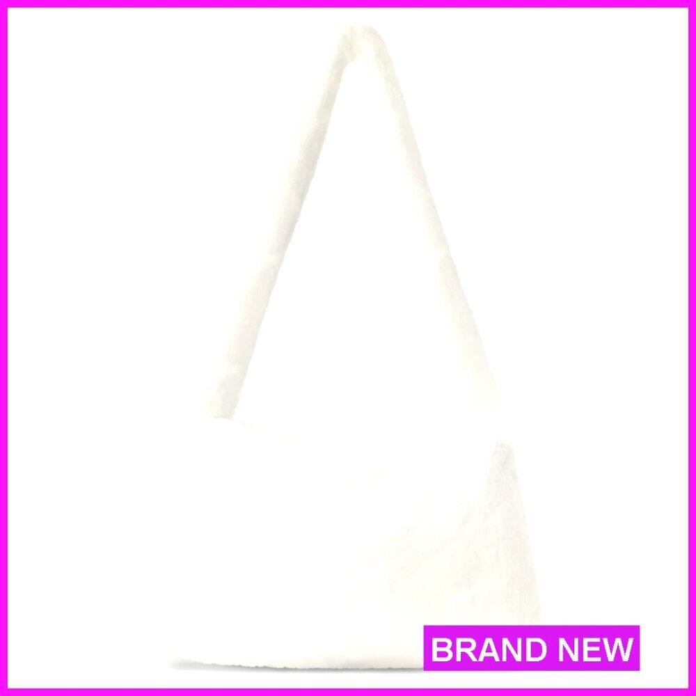 Fuzzy Faux Fur Tote Bag Large Plush Hobo Y2K Shoulder Bag Women